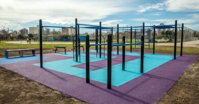 Inauguran un Centro de Calistenia Municipal en el Parque Central Las Colonias