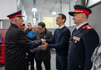 Julián Álvarez inauguró la Escuela de Cadetes de Bomberos Voluntarios “Héroes de Malvinas”